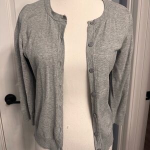 The Limited Gray Cardigan Sweater Lightweight Knit